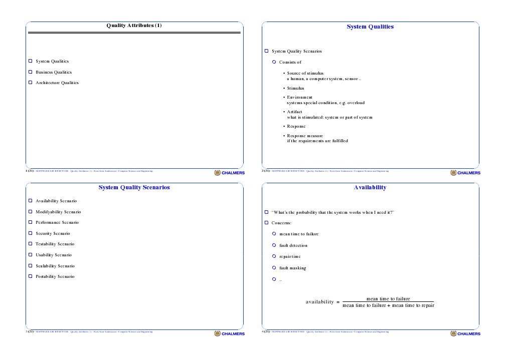Software Architecture Quality Attributes | PDF | Usability | Software ...