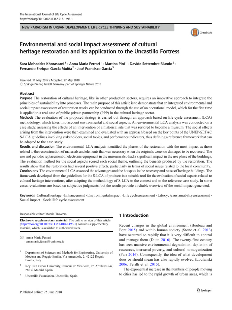 EIA of Heritage Site | PDF | Life Cycle Assessment | Sustainability