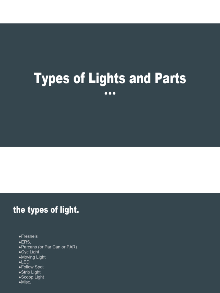 Types of Lights and Parts Neeraj | PDF | Electrical Connector ...