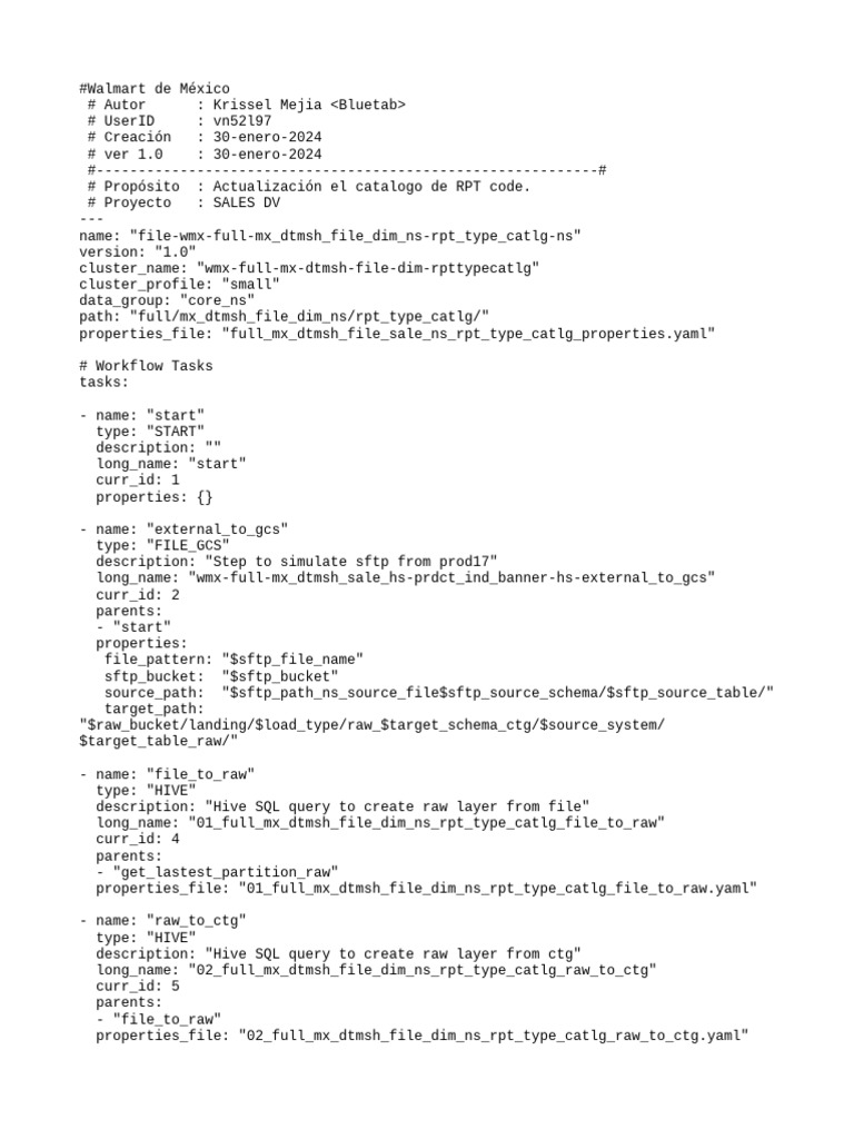 File WMX Full MX DTMSH File Dim Ns RPT Type Catlg Ns Config | PDF ...