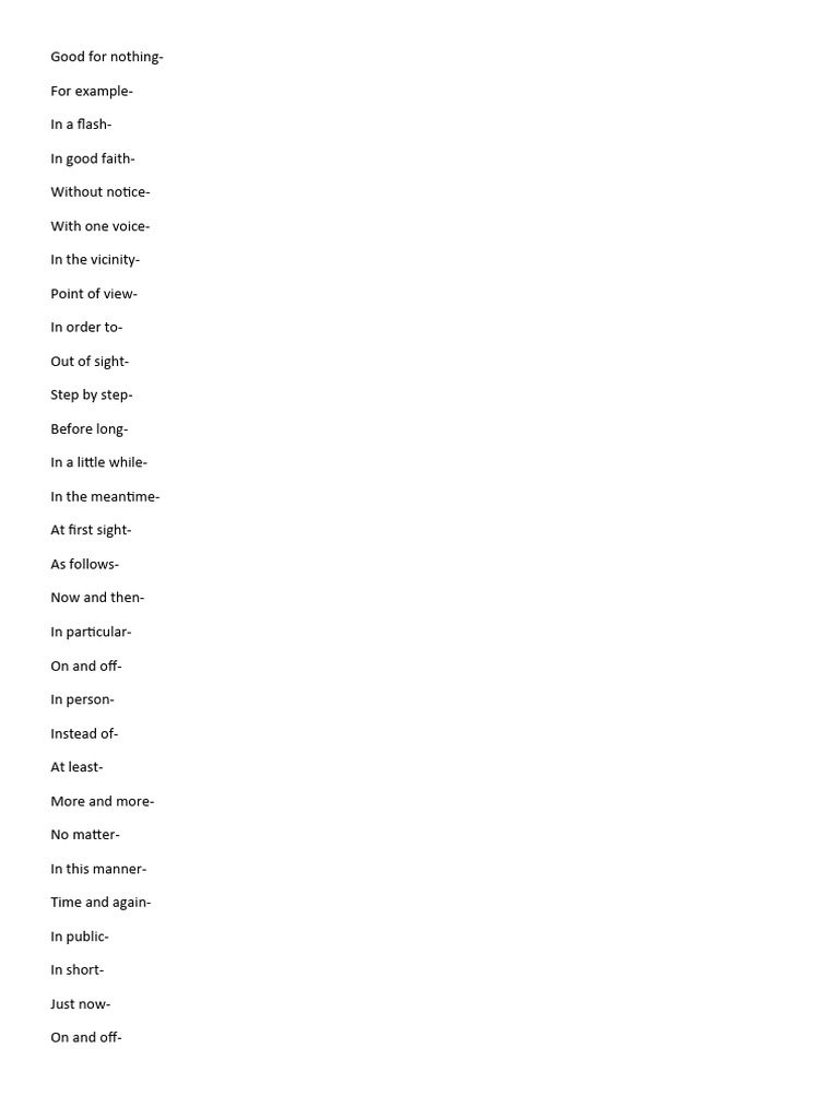 Good For Nothing | PDF | Verb