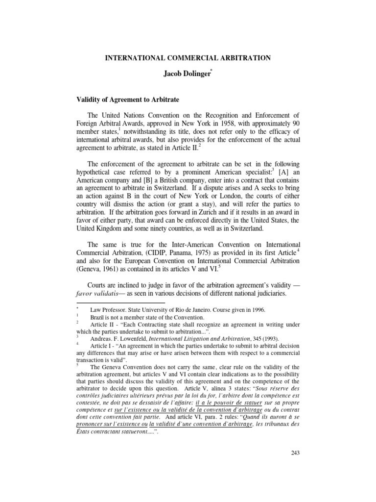 Validity of Arbitration Agreements | PDF | Arbitration | Arbitration Clause