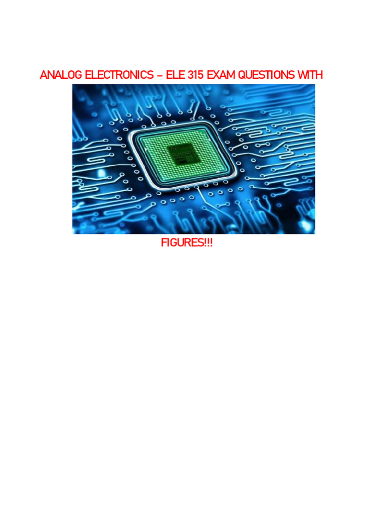 Analog Electronics Exam Questions Guide | PDF | Field Effect Transistor ...