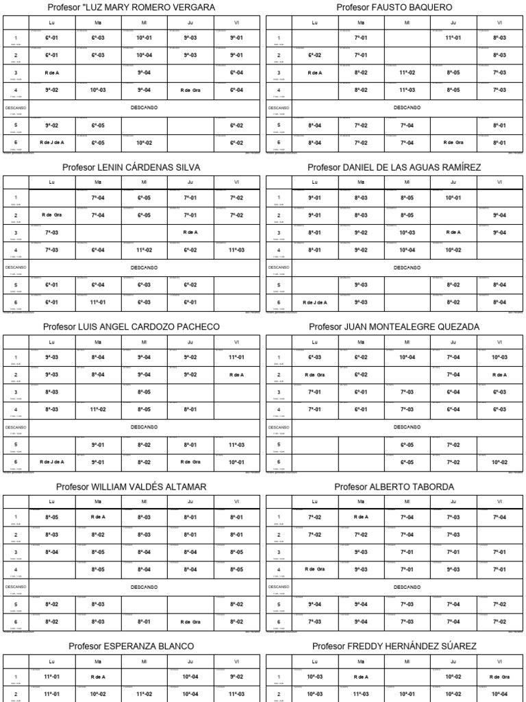 Horario por docente sin bloque 3 2024 con tres extras y 55444