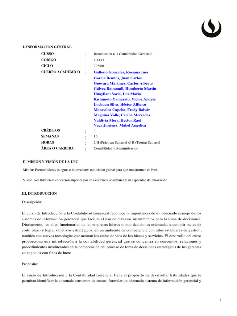 Introducción a la Contabilidad Gerencial | PDF | Toma de decisiones ...