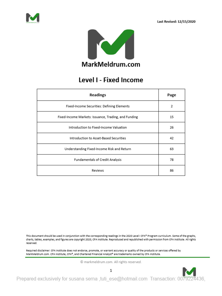 2021 LI FixedIncome | PDF | Bonds (Finance) | Debt