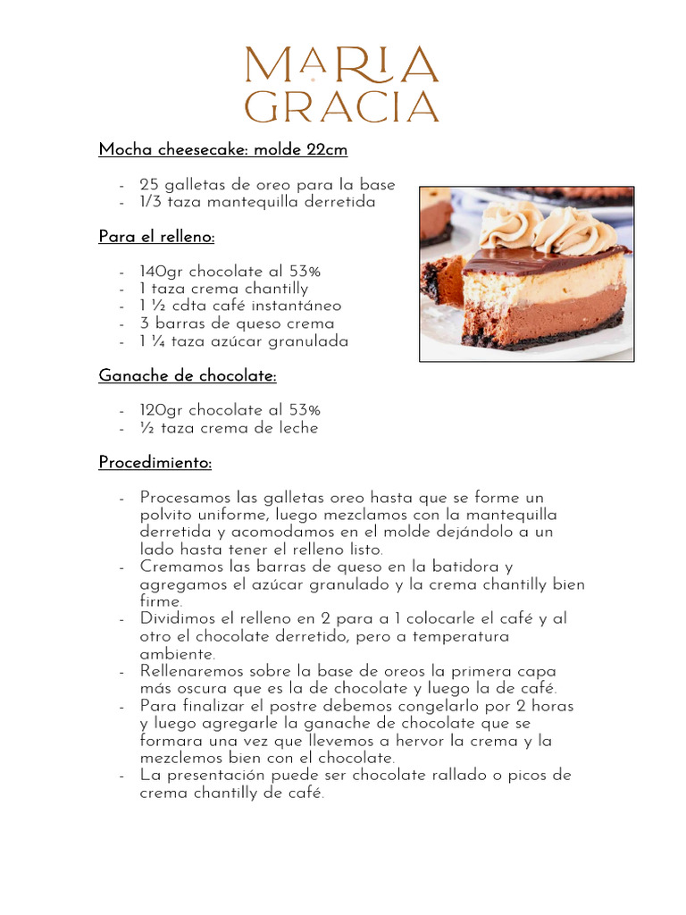 Recetas de Cheesecake Variadas y Deliciosas | PDF | Tarta de queso ...