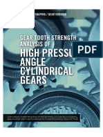 Gear Tooth Strength Analysis of High Pressure Angle Cylindrical Gears
