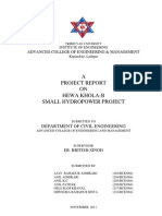 Hewa Khola-B Small Hydro Power Project Pre Feasibility Study Report