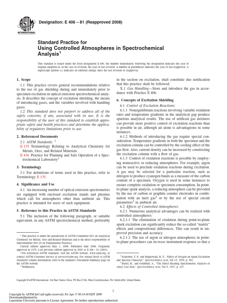 Astm E406 81 Reapproved 2008 Pdf Gases Flow Measurement