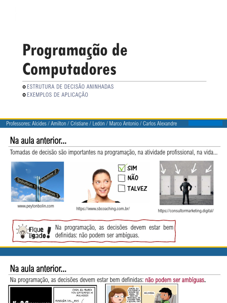 Estruturas Condicionais em Python | PDF | Python (linguagem de ...