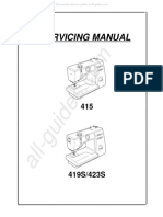 Janome 423S Sewing Machine Service Manual