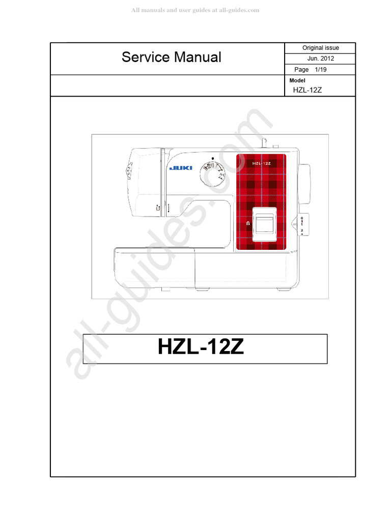JUKI SEWING MACHINE SERVICE MANUAL PDF visual data 6