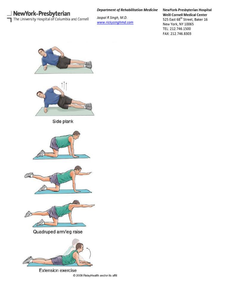 Herniated Disk Rehab Exercises Guide | PDF | Anatomical Terms Of Motion ...