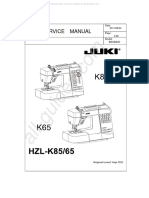 Juki HZL-K85 Sewing Machine Service Manual