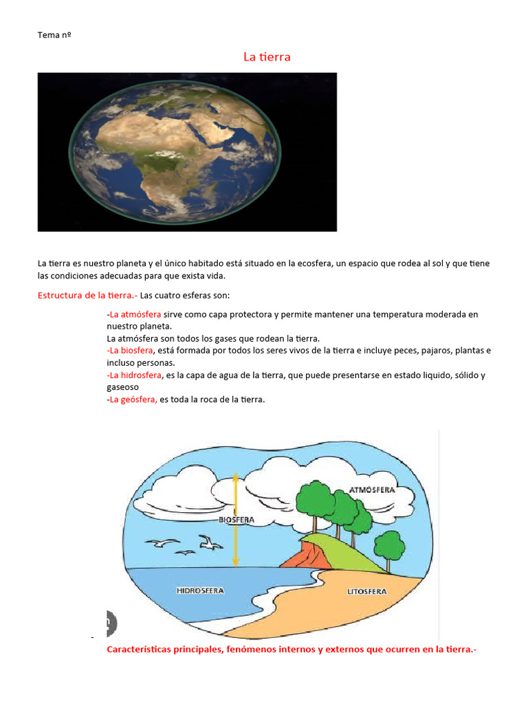 La Tierra Geosfera | PDF