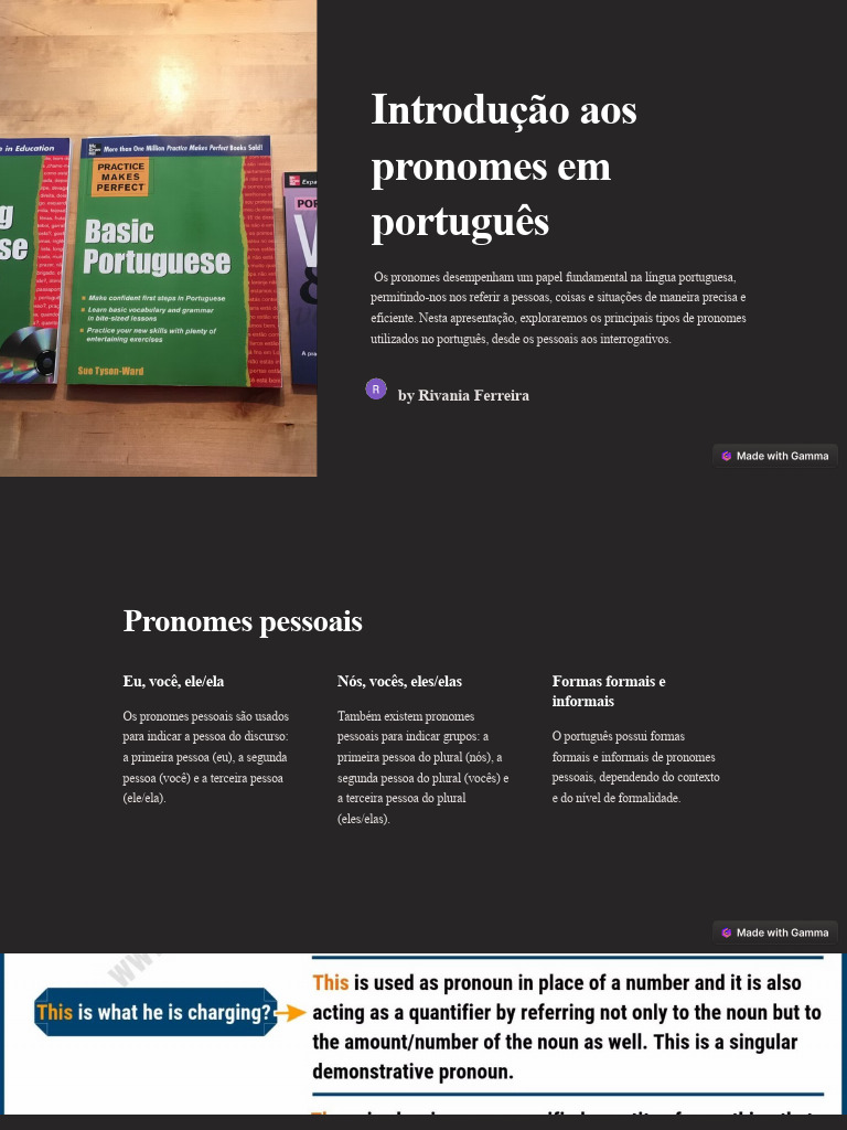 Guia de Pronomes em Português | PDF | Pronome | Linguística