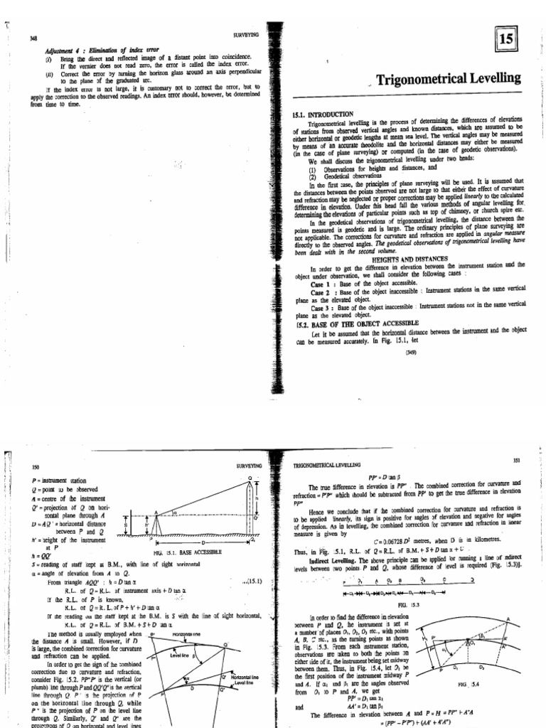 Trigonometrical Surveying | PDF