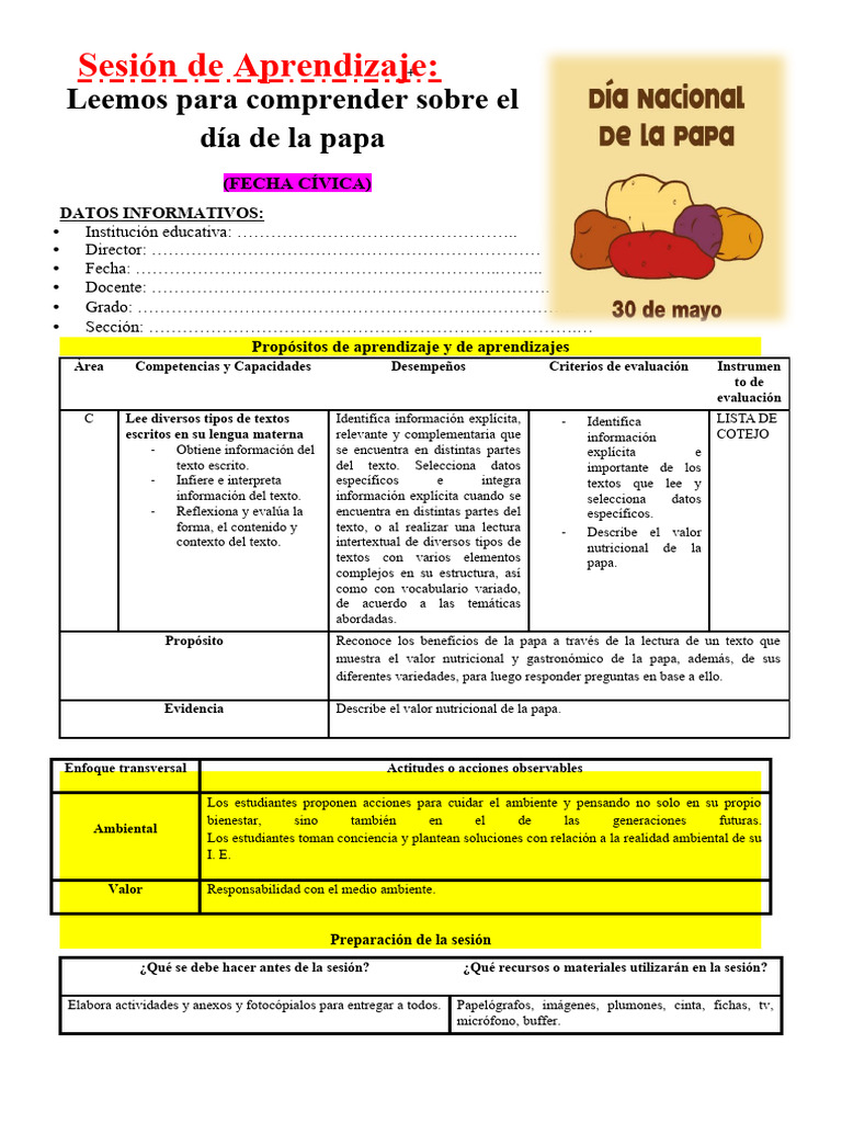 Beneficios y Variedades de la Papa | PDF | Patata | Evaluación