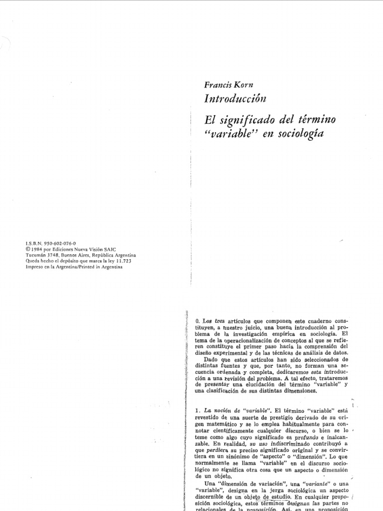 1 korn introducci n el significado del t rmino variable en