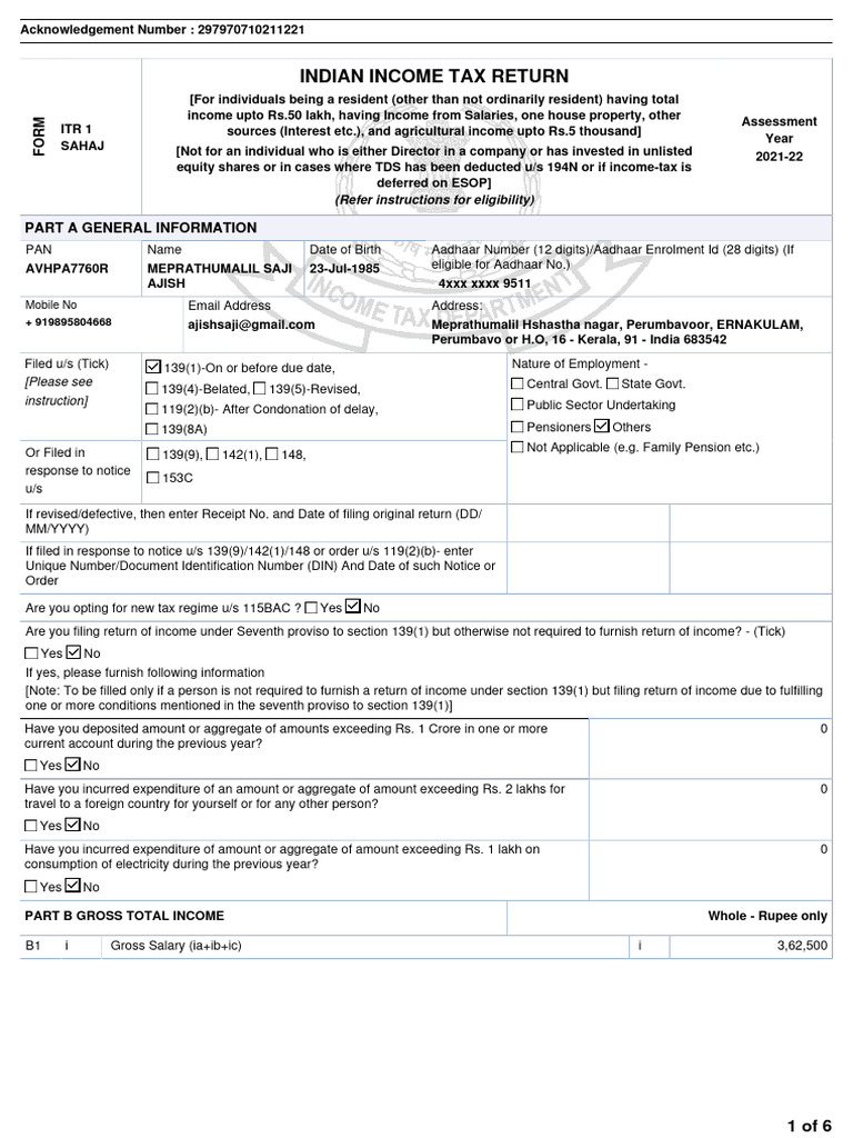 Form PDF 297970710211221 | PDF | Taxes | Income