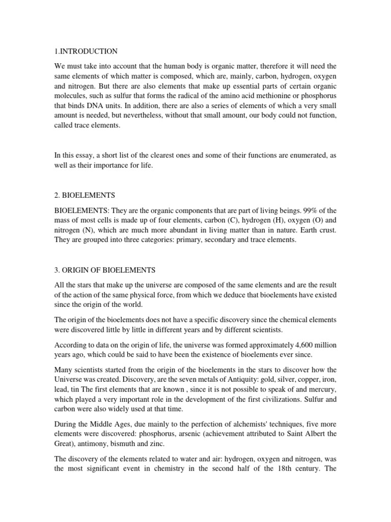 Essential Bioelements for Life | PDF | Nitrogen | Soil