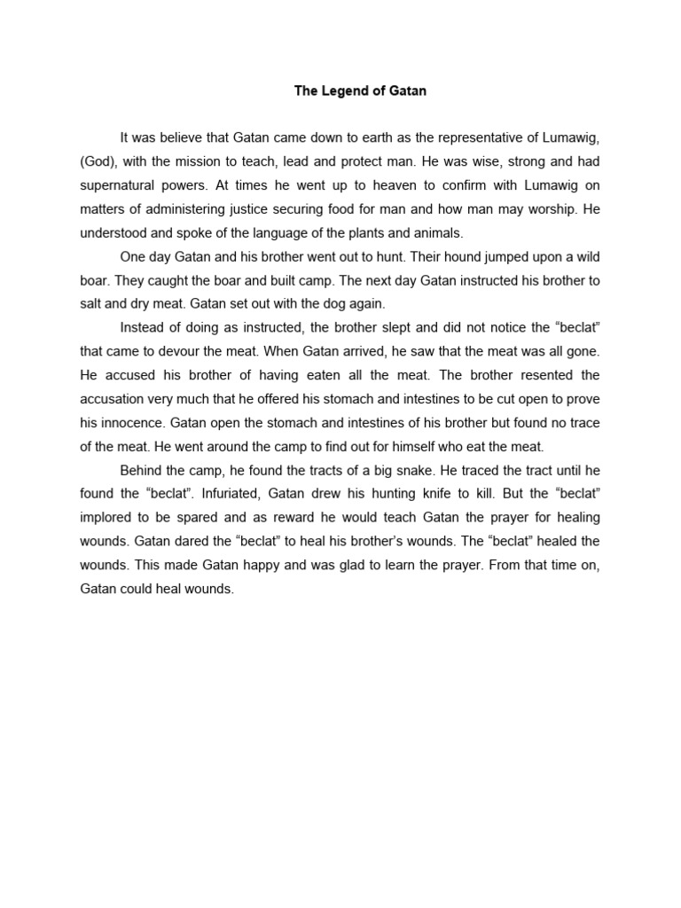 The Legend of Gatan | PDF | Zoology
