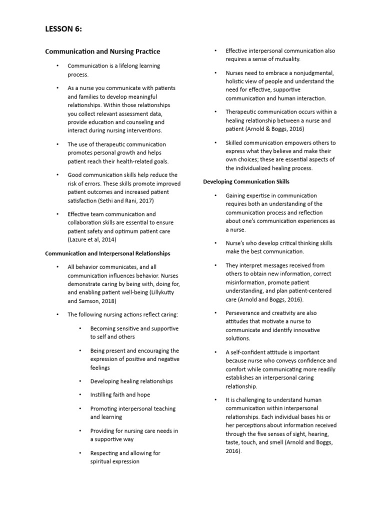 EFFECTIVE COMMUNICATION SKILLS IN NURSING PRACTICE PDF visual data 2