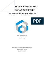 Makalah Jenis Baja Ferro Dan Logam Non Ferro Beserta Klasifikasinya