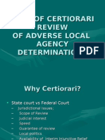 Writ of Certiorari Review