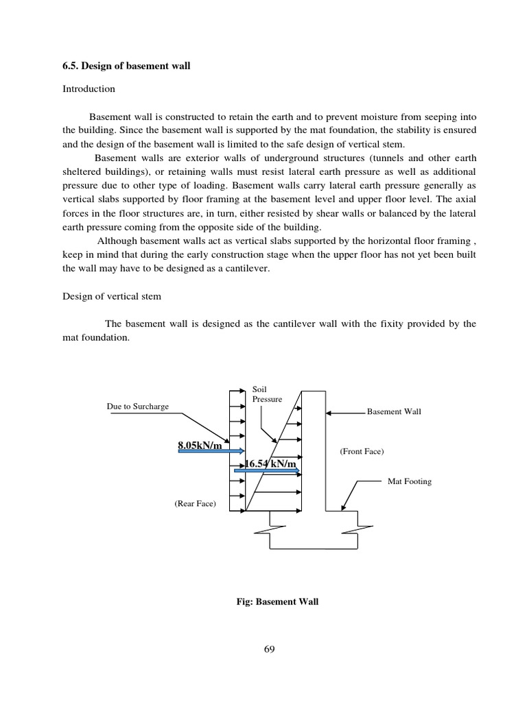 Basement Wall Design and Reinforcement | PDF | Wall | Basement