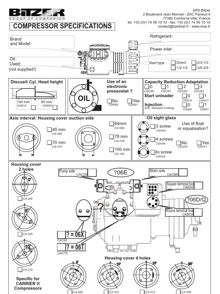 Compressor Specifications