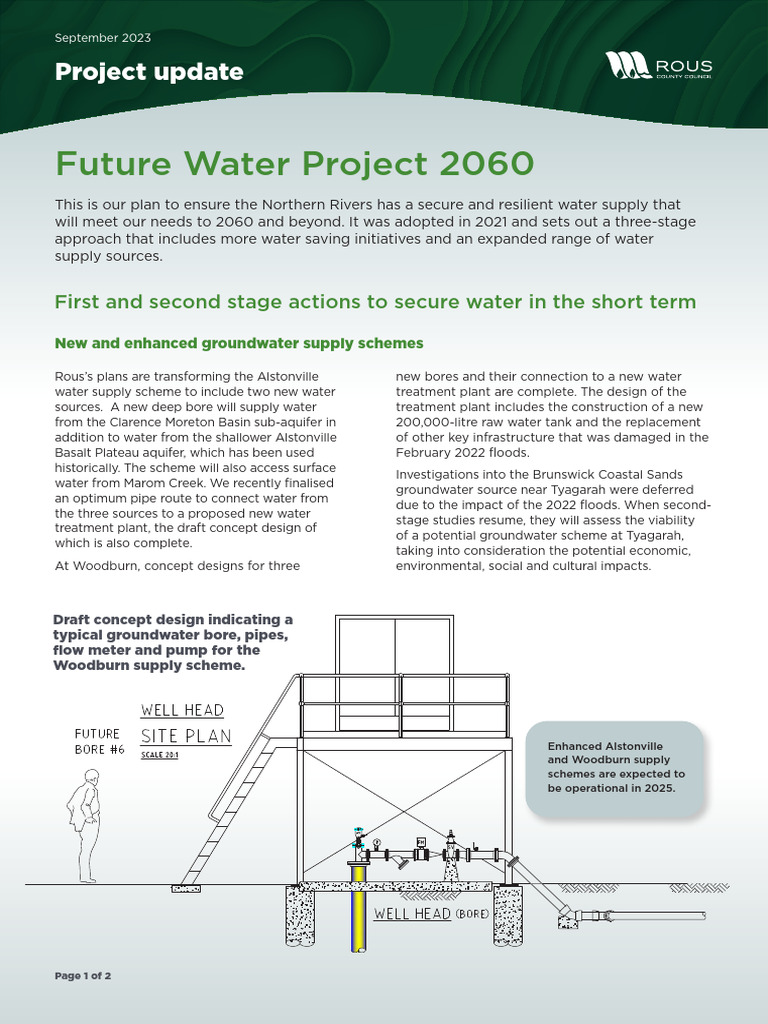 Woodburn Water Supply Scheme Update | PDF | Groundwater | Water
