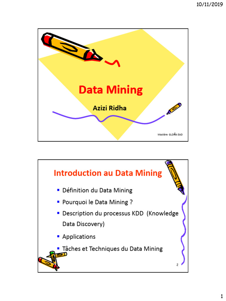 Introduction au Data Mining et KDD | PDF | Minage des données | Analyse ...