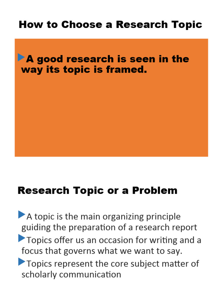 How to choose a research topic pdf knowledge cognition