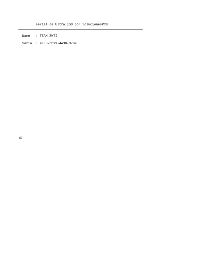Ultra ISO Serial by SolucionesPC8 | PDF | Computers
