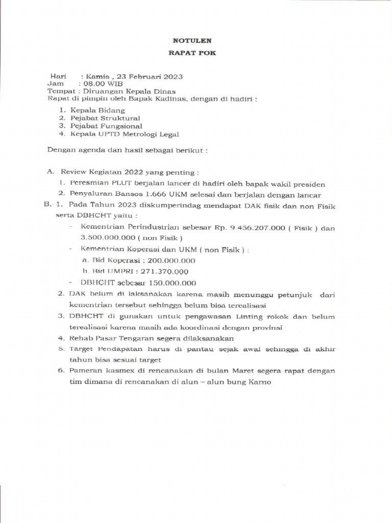 Notulen POK20230913 | PDF