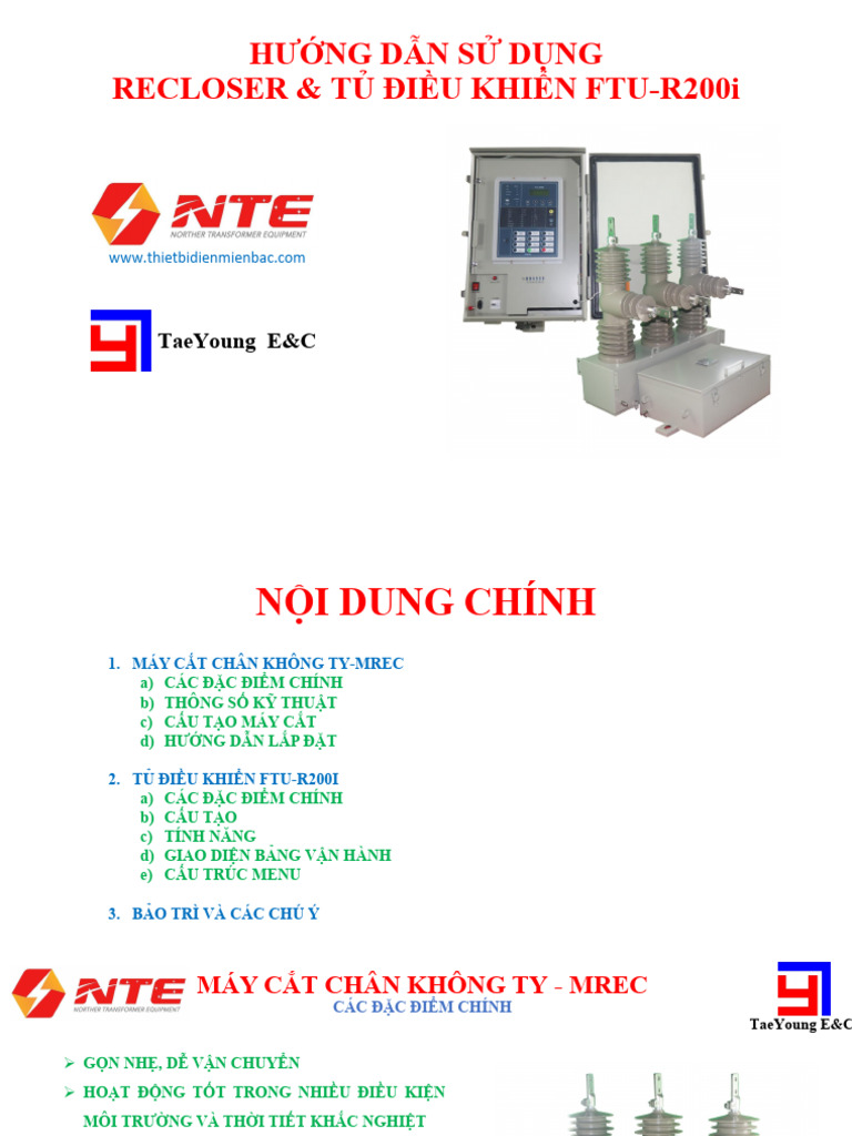 HDSD máy cắt & tủ FTU-R200i | PDF