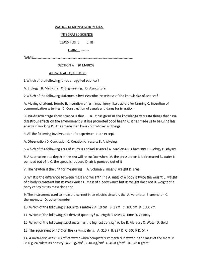 Class Text | PDF | Mass | Density