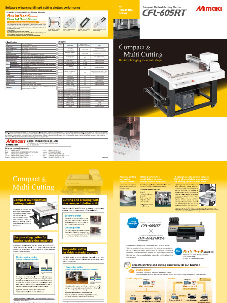 Compact Flatbed Cutting Plotter Specs | PDF | Printer (Computing)