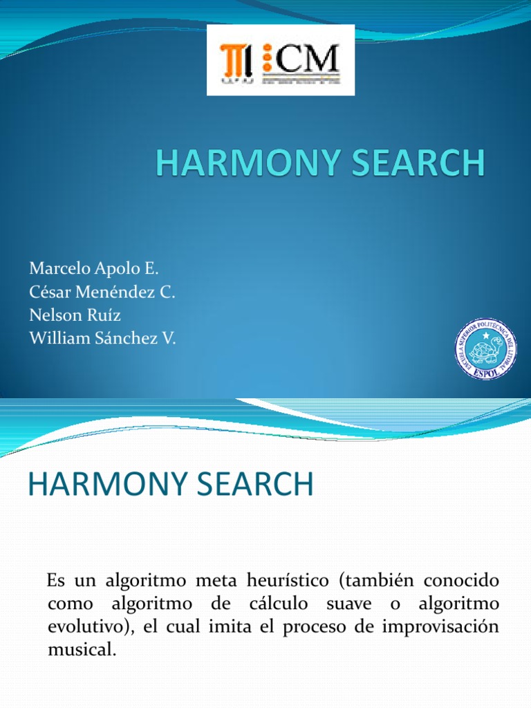 Algoritmo Harmony Search Explicado | PDF | Ritmo | Matemáticas Aplicadas
