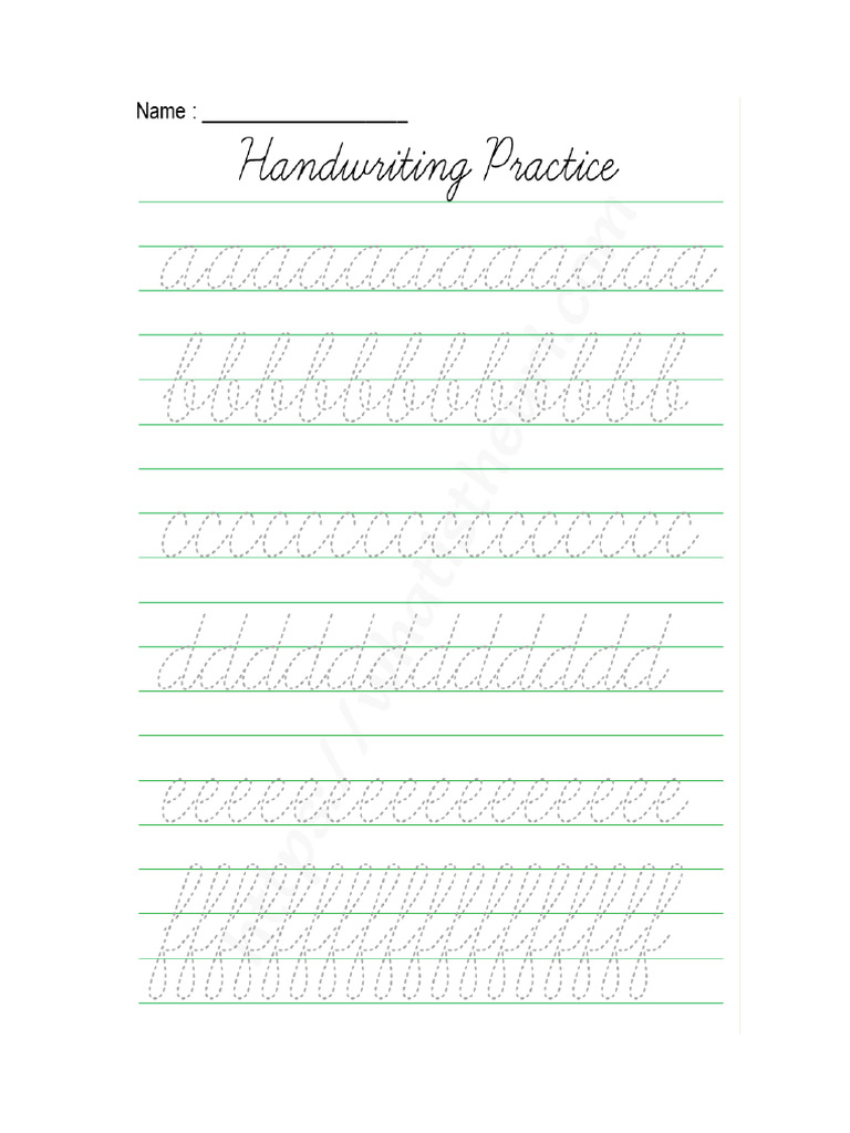 Cursive Writing | PDF