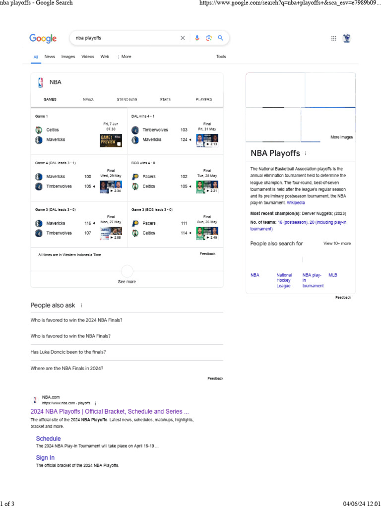 Nba Playoffs - Google Search | PDF | National Basketball Association ...