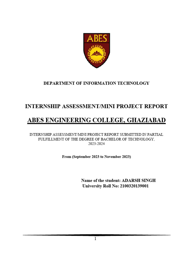 Internship Report on MERN Stack Project | PDF | Web Development ...