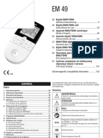 Manual Electroestimulador BEURER EM 49 (2017)