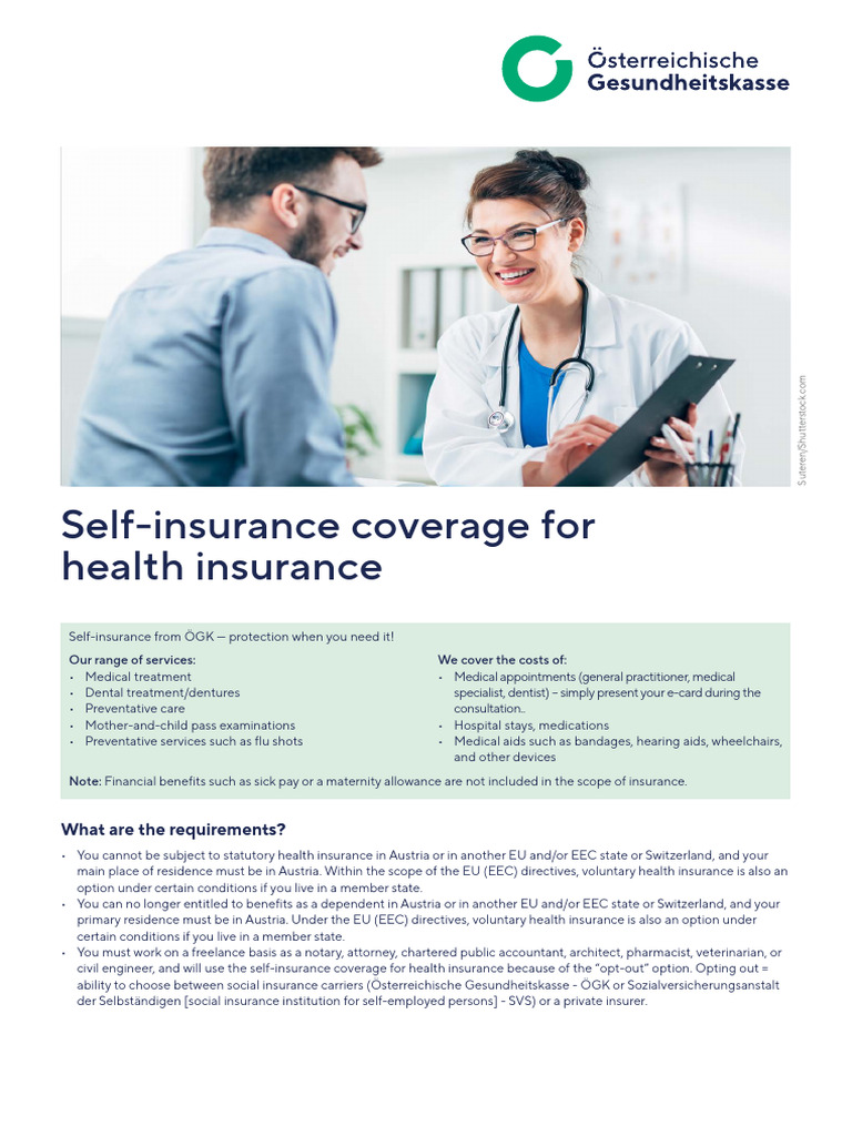 Self-Insurance for Health Coverage in Austria | PDF | Insurance | Welfare