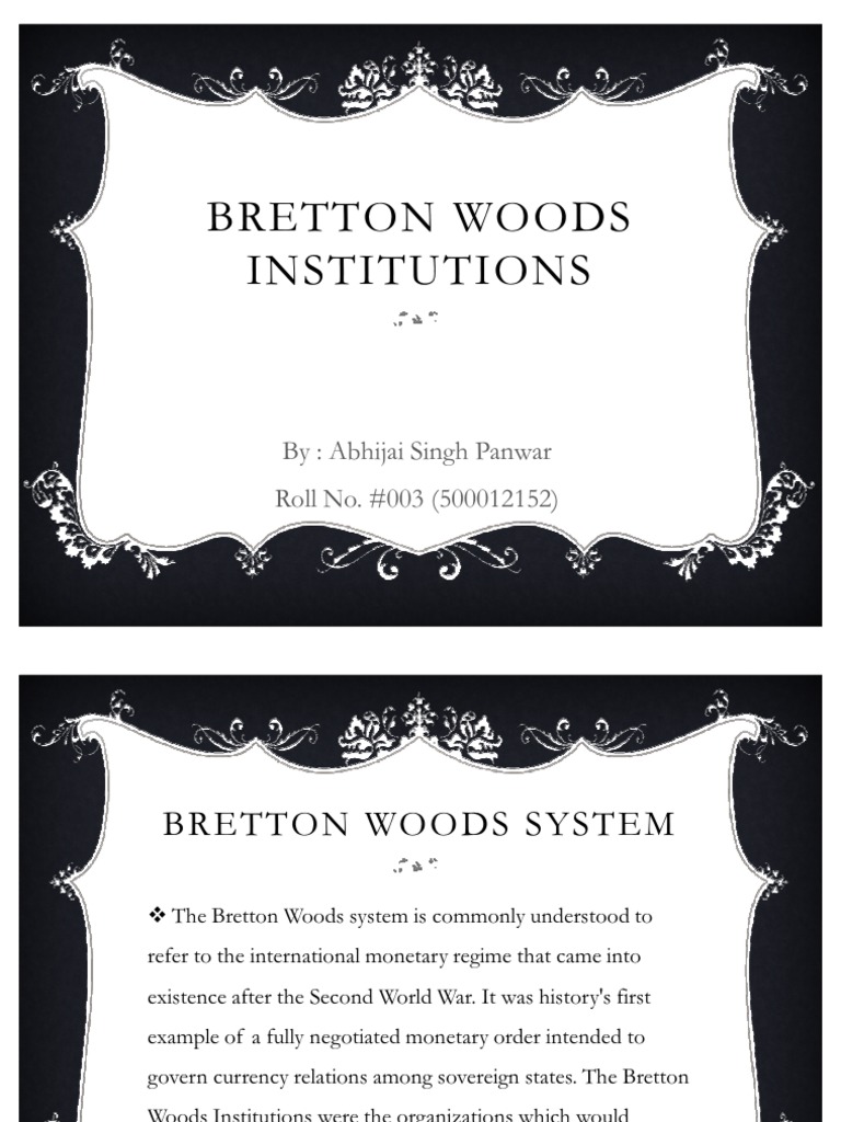 Bretton Woods Institutions | PDF