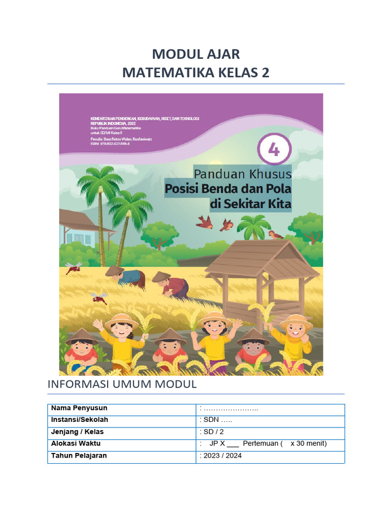 Modul Ajar Posisi Benda Kelas 2 SD | PDF