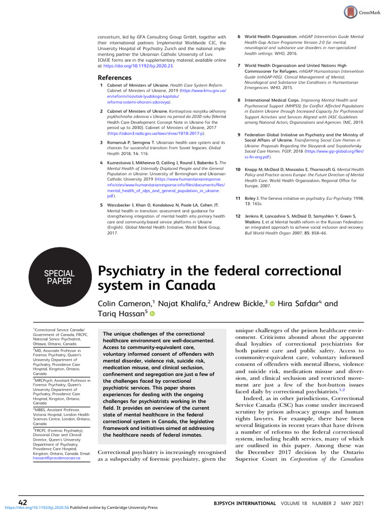 Mental Health Reform in Ukraine | PDF | Psychiatry | Health Care