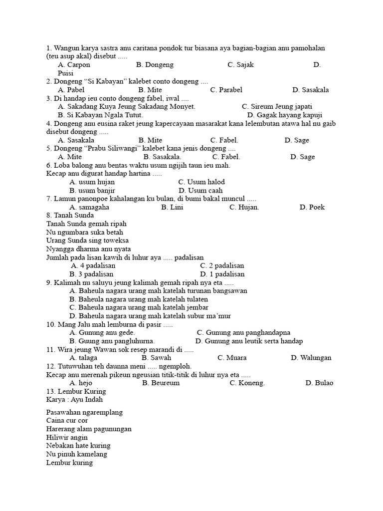Basa Sunda | PDF